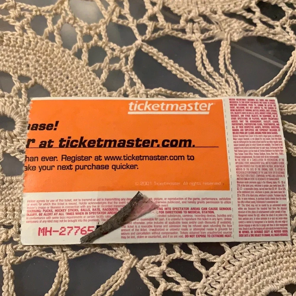 Paul Mccartney Authentic Ticket Master Ticket Nassau Coliseum